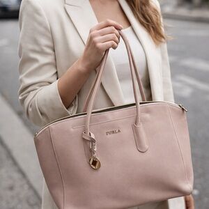 Furla Blush Leather Tote